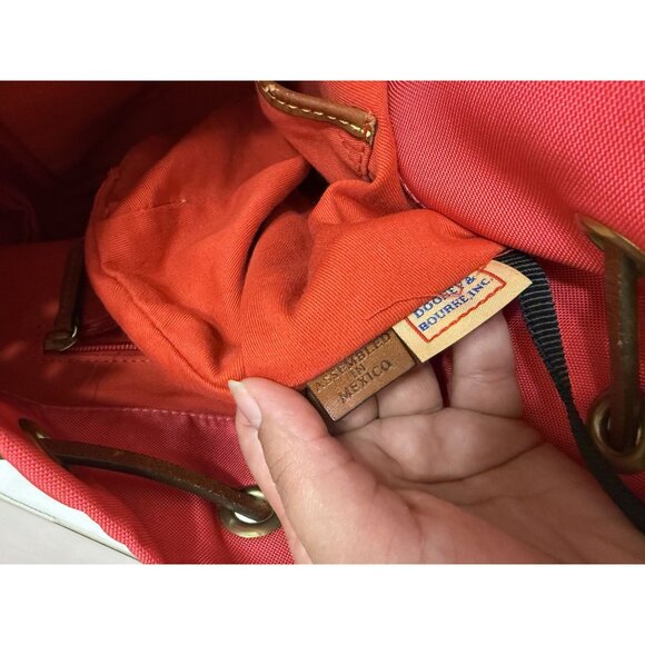 Dooney & Bourke Women's Pink Nylon Drawstring Bucket Bag - Picture 11 of 14